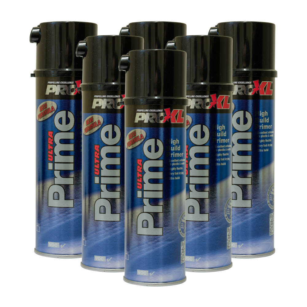 Pro XL Ultra Primer Filler Grey 500ml Aerosol X 6 Trade Car Paints